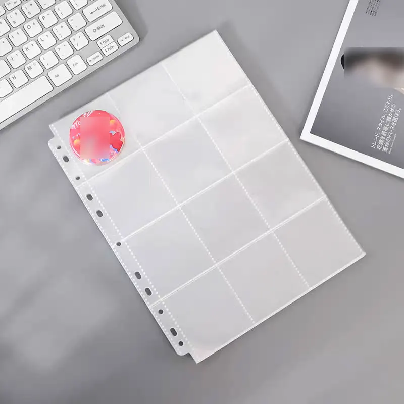 a4バインダー-ルーズリーフ-12ポケット-フォトカードホルダー-シート-プラスチック封筒-収納ポケット-包装用品-フォトカードホルダー