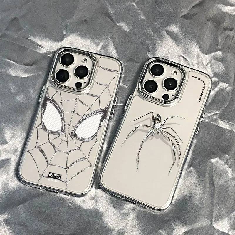 Marvel Spider Man Soft Silicone Phone Case For iPhone 16 11 12 13 14 15 Pro Max 7 8 Plus X XR XS MAX Y2k Shockproof Phone Cases