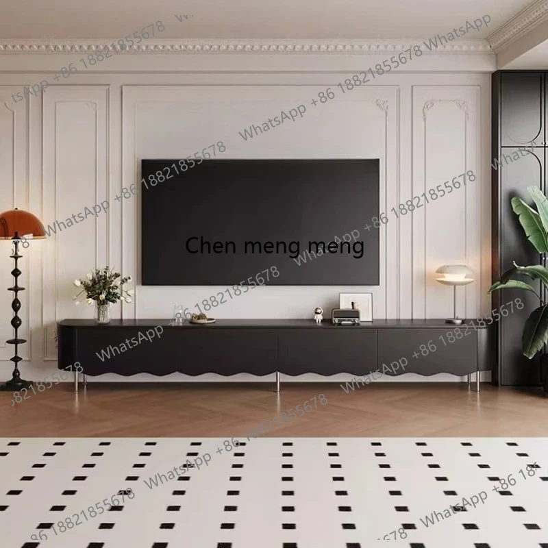 

Dark Brown Simple Tv Cabinet Luxury Glass Minimalist Black Tv Modern Mobile Cabinet Meuble Television Salon