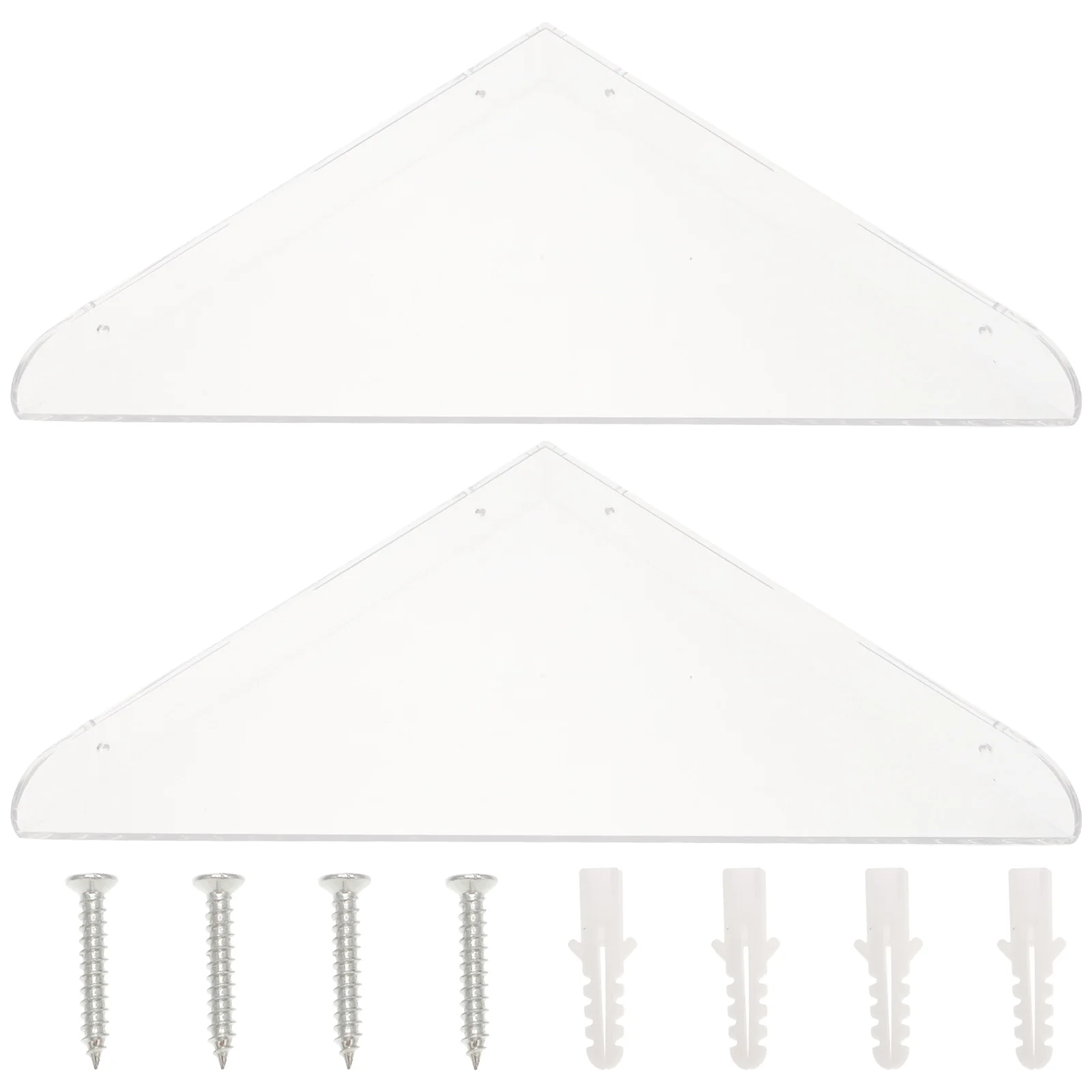

1 set Acrylic Shelves Wall Mounted Bathroom Storage Acrylic Shelves Rack Triangle Shelf Sundries ganizing Kitchen