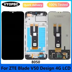 6.6'' For ZTE Blade V50 Design 4G 8050 LCD Screen Touch Panel Digitizer With Frame Assembly Replacement Repair Display Parts