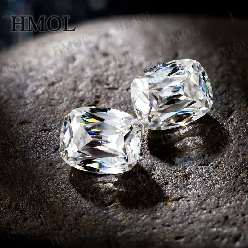 

0.8-8CT Cross Cut D Moissanite Stone Elongate Cushion Shape Special Wholesale Price VVS1 with GRA Certificate Dazzling fire Top