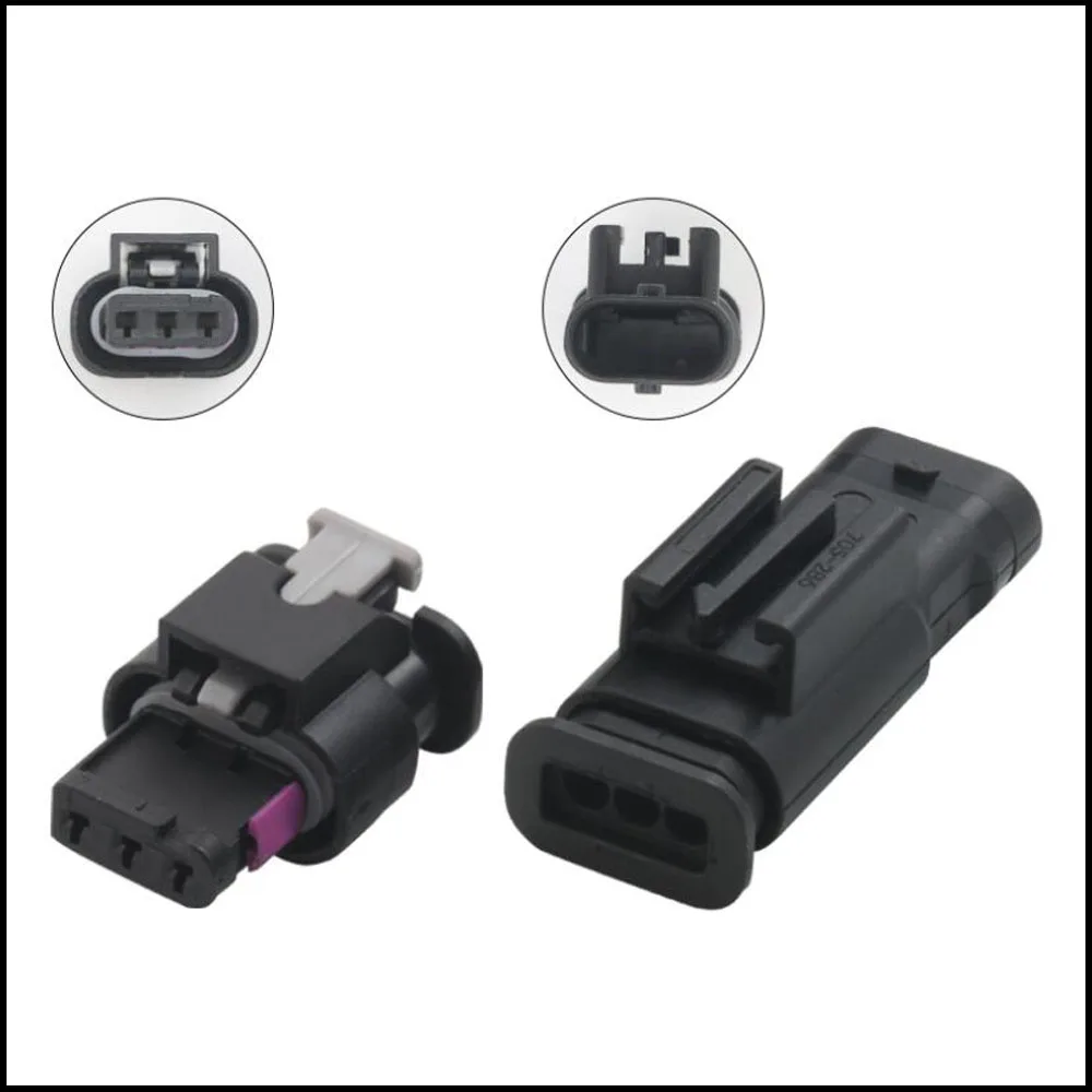 

100SET 1488991-1 1718644-2 auto Waterproof connector cable 3 pin automotive Plug famale male socket Includes terminal seal