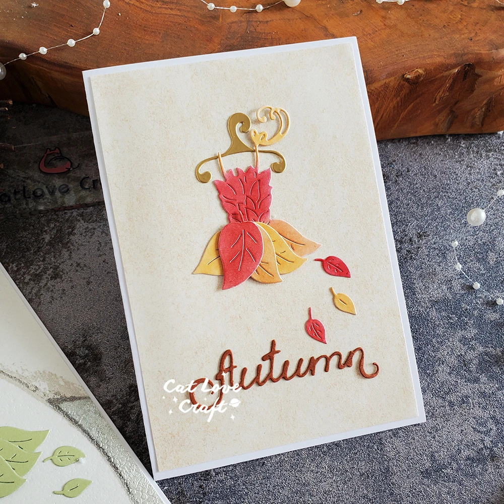 Catlove Autumn Skirt Metal Cutting Dies Scrapbooking Mold Knife Stencil Die Cuts Card Making DIY Craft Embossing New Dies For view 5