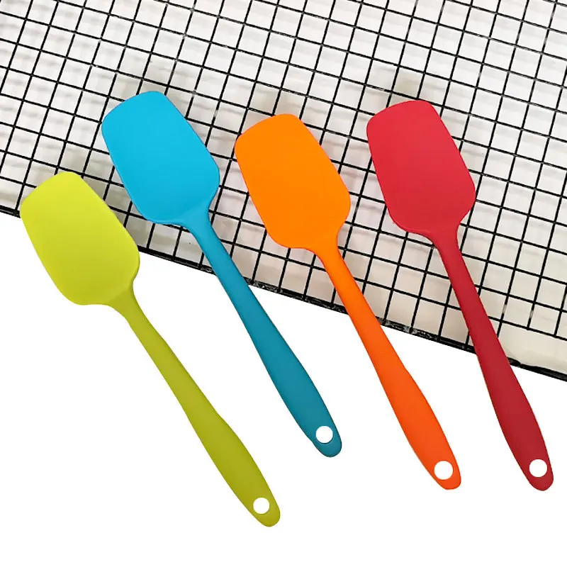 All-inclusive all-in-one handle small silicone scraper with shovel spoon function cream ice cream spatula cake baking tool