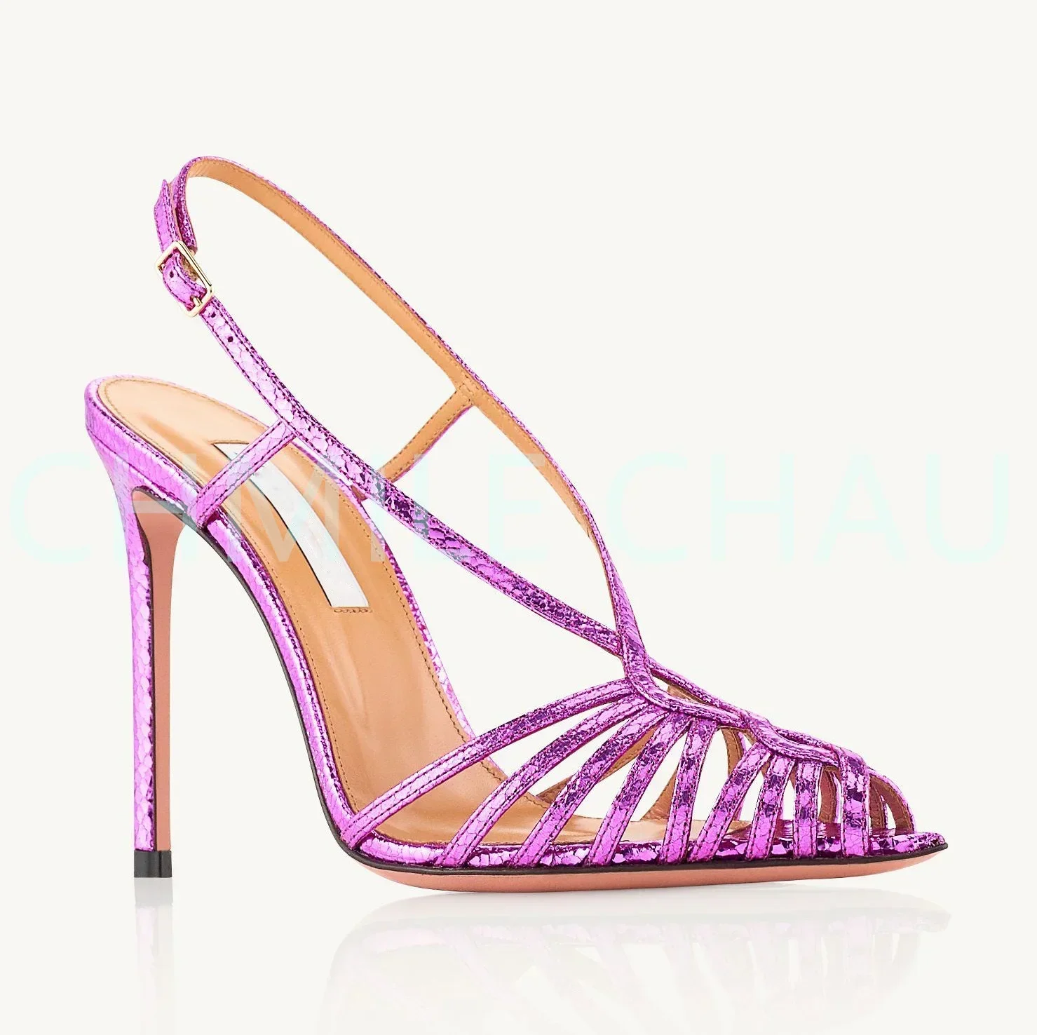 【Measure Your Feet Length Before Order】Women Stiletto High Heel Pointy Toe Sandal Sexy Party Dress Gladiator Lady Shoe 72-CHC-30