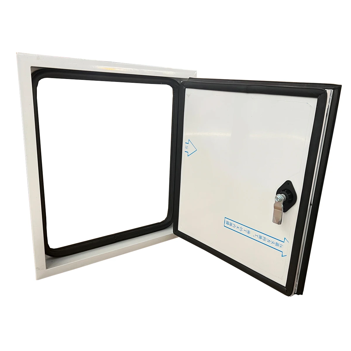Custom Made 300x500mm Right Angle RV Access Doors Strong Aluminum Profile Caravan Trailer Cabin Doors With Locks view 5