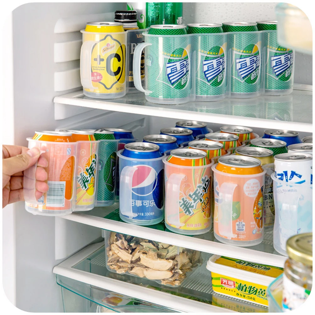 

Hand Pull Organizer Refrigerator Beverage Can Storage Box Food Container Save Space Plastic Solution Household Storage