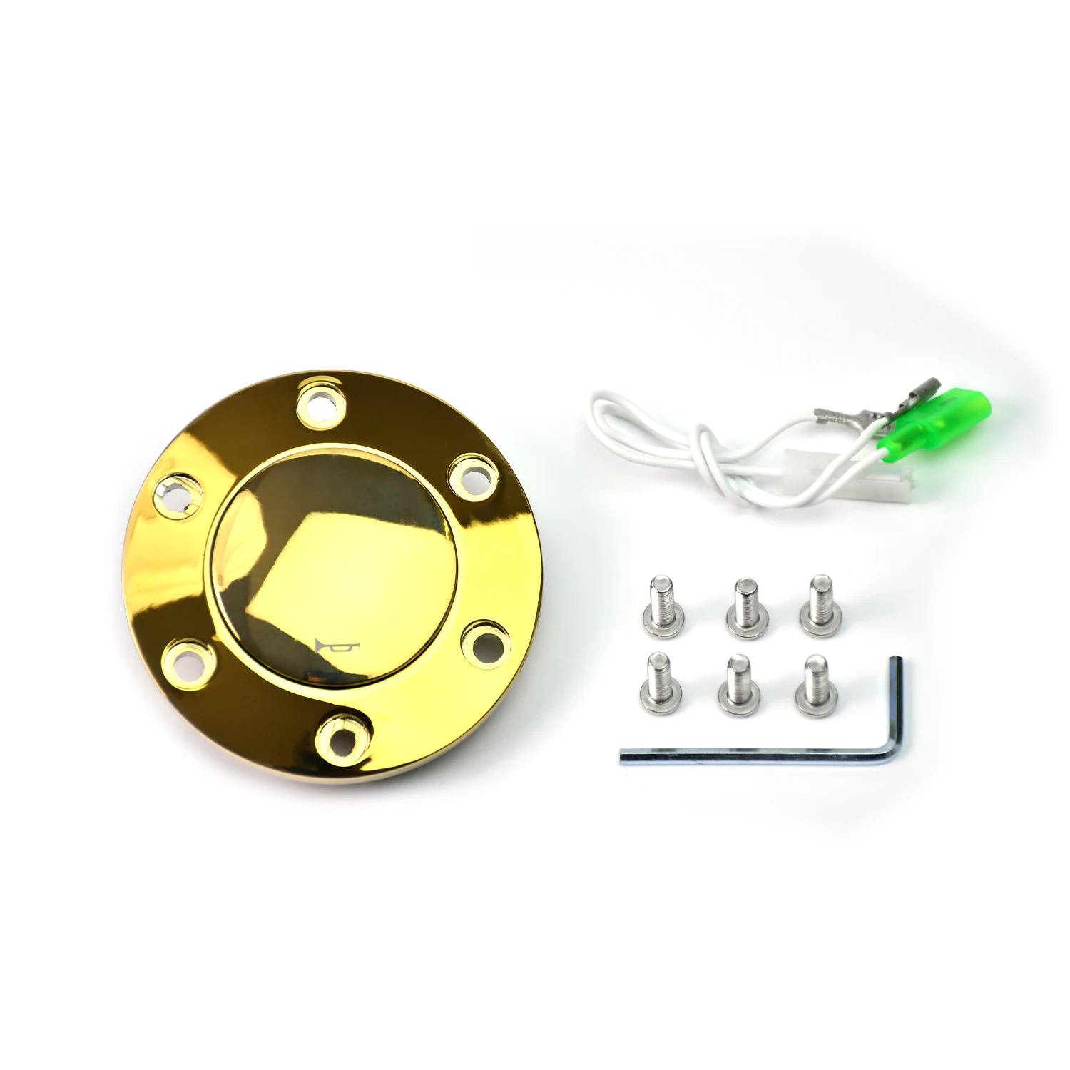 

Gold Steering Wheel Horn Button Cover Neo Chrome Steering Wheel Horn Button Cover With Six Hole