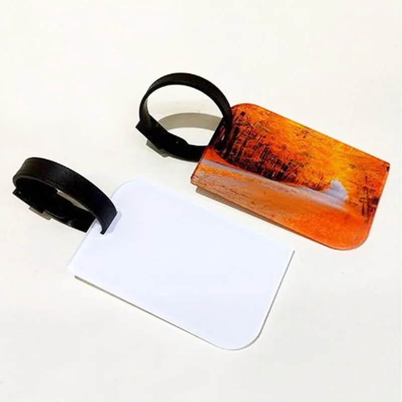 Sublimation Blank Acrylic Suitcase Tags Double SideTravel Accessories Name ID Address Luggage Tag for  Personality Custom Logo