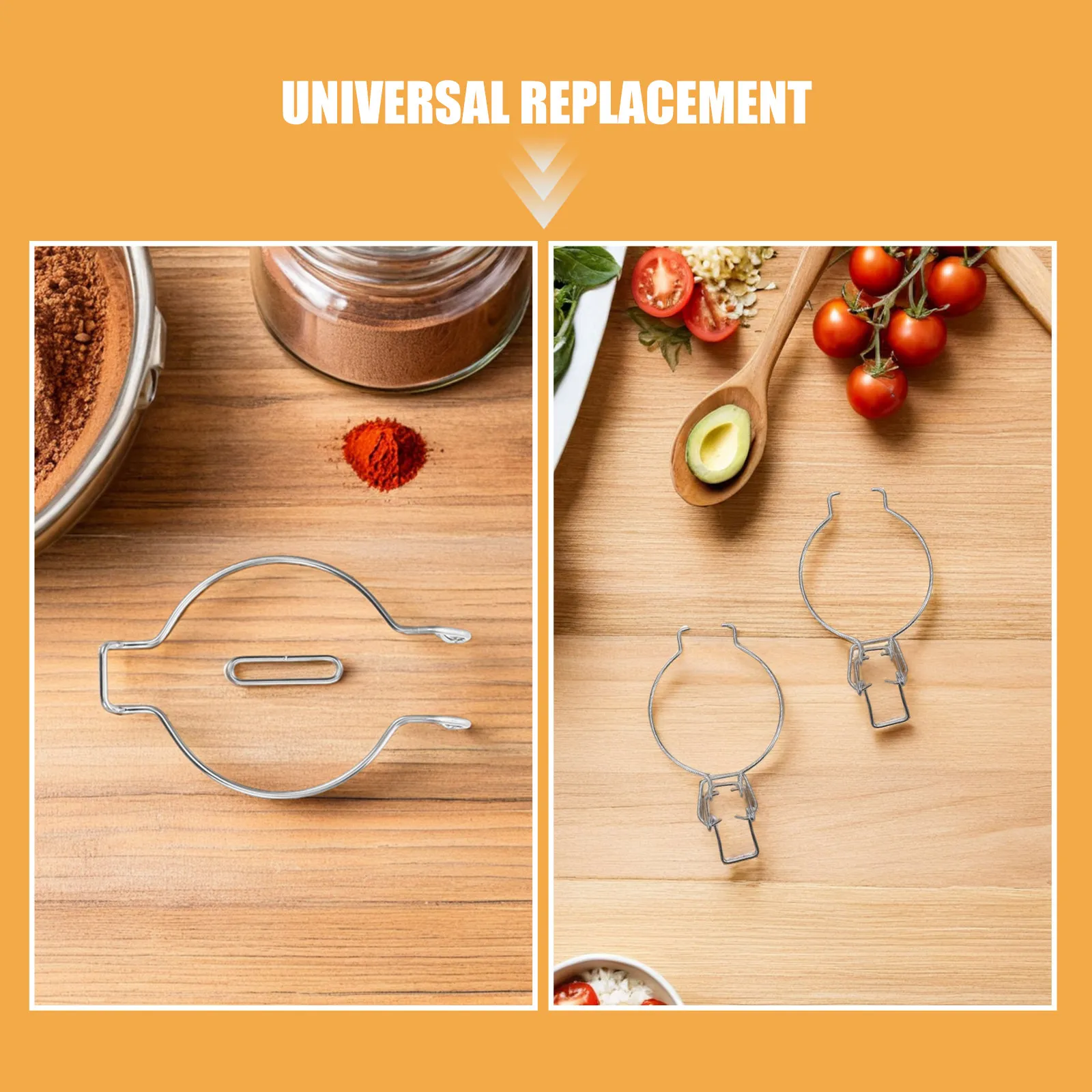 3Pcs Wide Mouth Glass Wire Lock Buckle Stainless Steel Airtight Seal Replacement Mason Jar Canning Clip Fastening Accessories