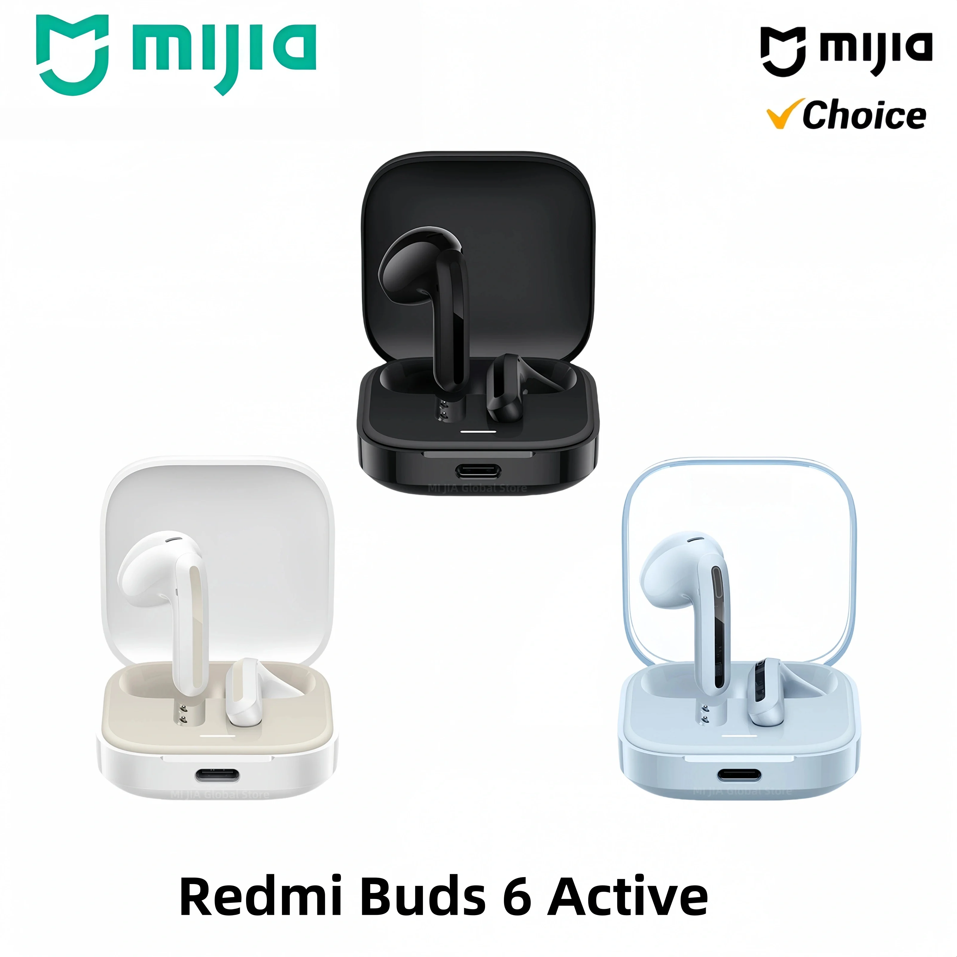NIEUW: Redmi Buds 6 Active TWS Bluetooth-oordopjes, 30 uur batterijduur, 5 instelbare modi, BT 5.4, draadloze hoofdtelefoon.