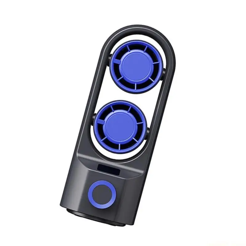 D0AB Multifunctional Tower Fan Rechargable Desktop Fan Double Head for Camping