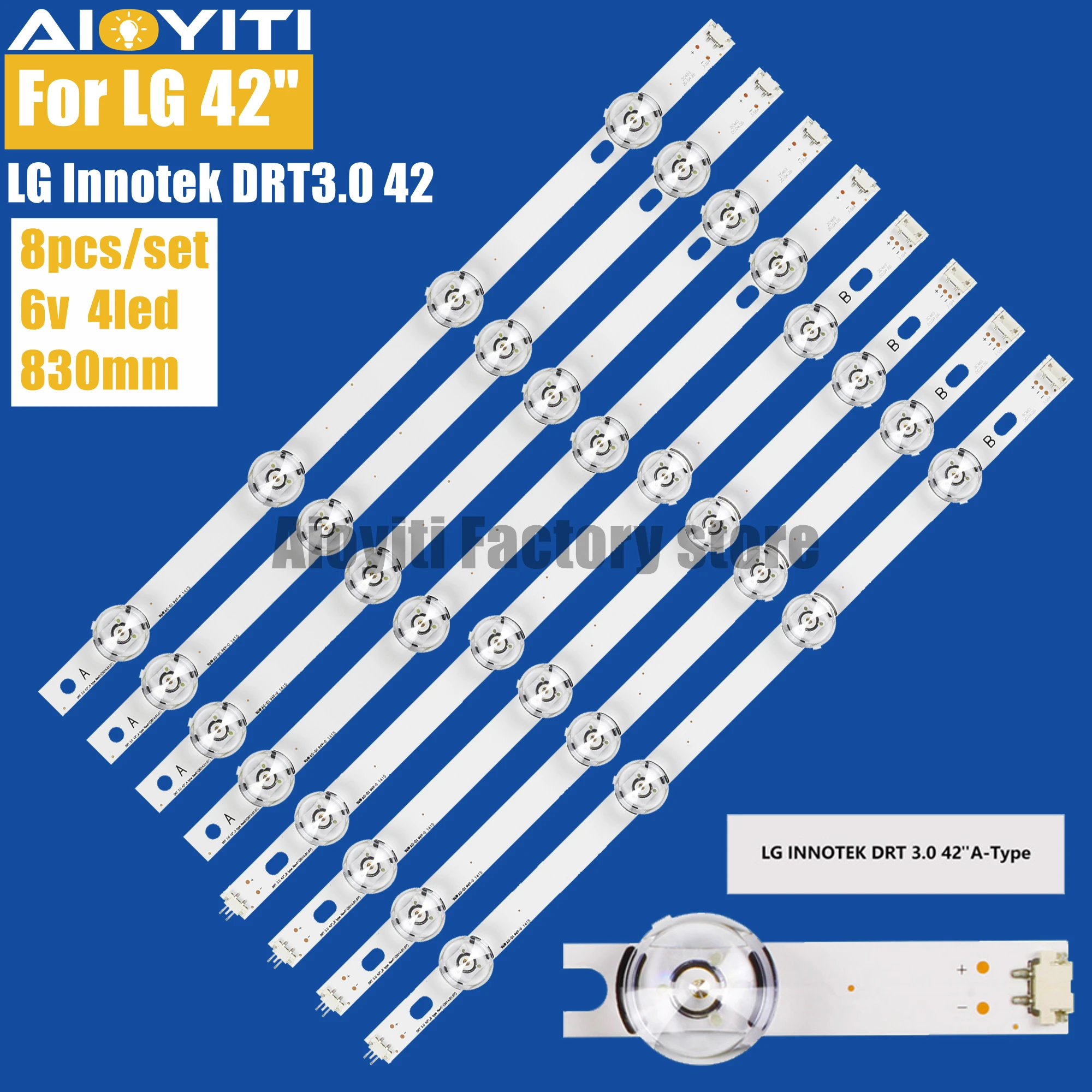 8 sztuk listwa oświetleniowa LED dla LG DRT 3.0 42 42 lb5550 42 lb650v 42 lb561u 42 lb582v 42 lb582b 42 lb5610 42 lb5510 42 lb5800 42 lb5800 42