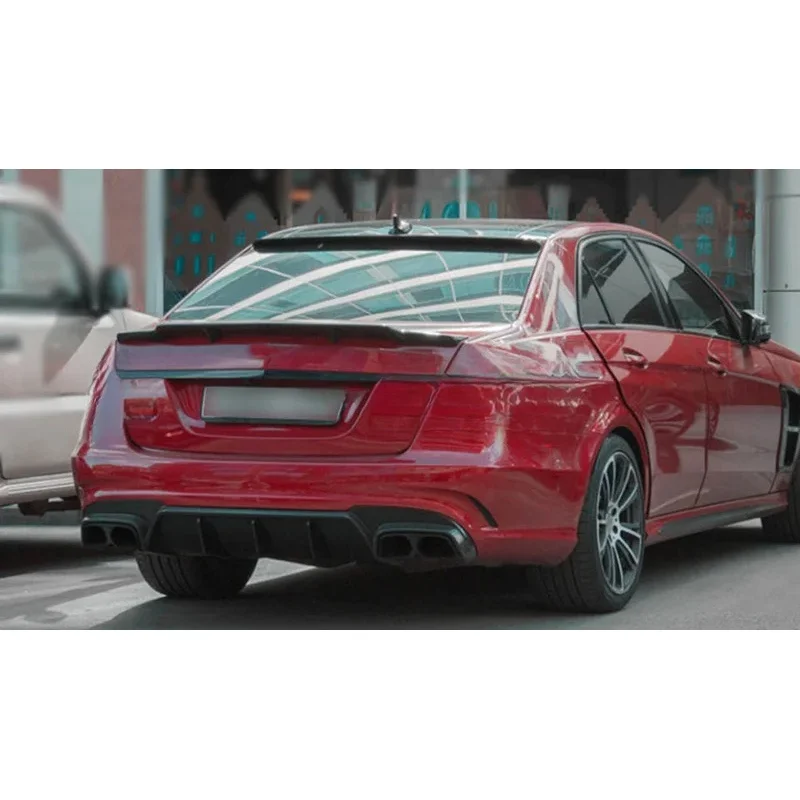 Carbon Fiber Front Bumper Lip Rear Diffuser Spoiler Side Skirts Aerodynamic Parts For W212 view 2
