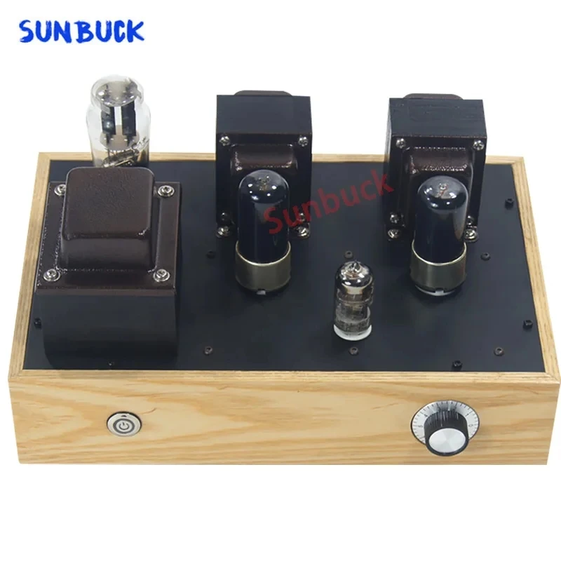 

Sunbuck 12AX7 pushes 6P6P 6V6GT Vacuum Tube Power Amplifier Bluetooth 4W 2.0 Stereo Class A Tube Power Amplifier Audio