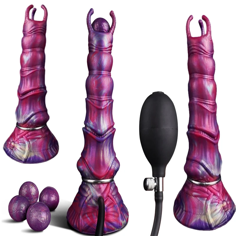 Ovipositor Toy Inflatable Anal Plug Set,Fantasy Knot Dog Dildo, Laying Eggs Female Vagina Balls, Adult Games 18 + Anal Sex Toys - Image 2