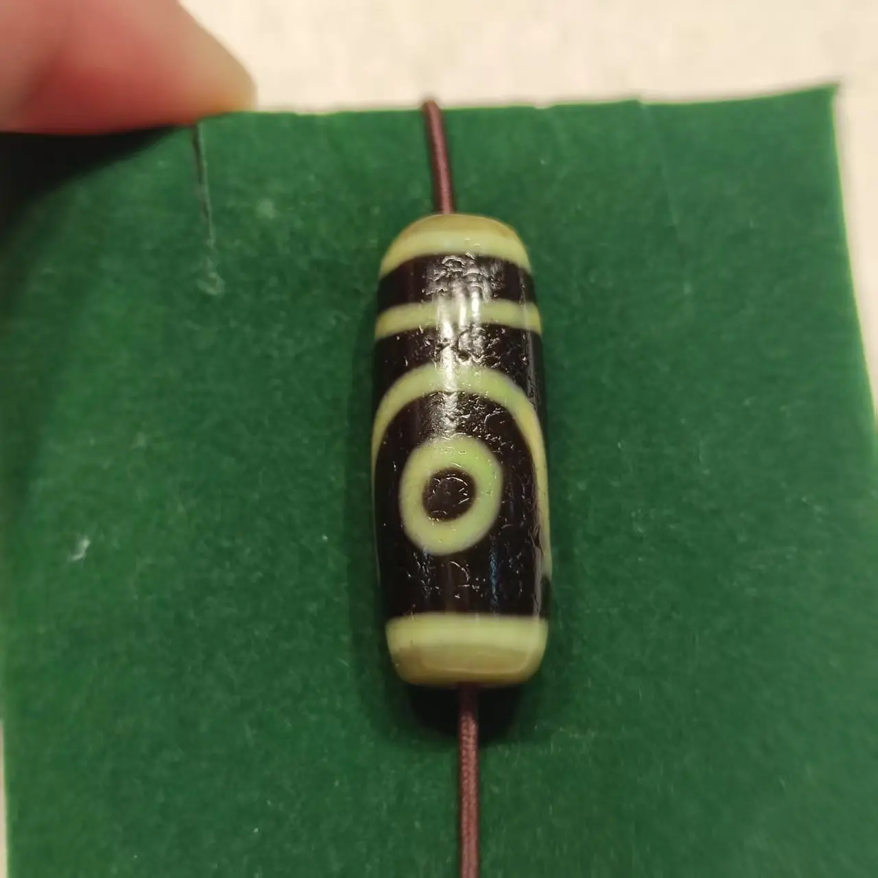 Encient Bead 2 Eyes Special Green Color Heavy Weathered Natural Agate Ji Powerful Amulet Collectible handmade Tibetan dzi bead