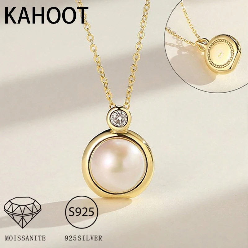 

A 925 sterling silver moissanite pearl necklace is simple and fashionable, suitable for daily wear, travel, photography and gift