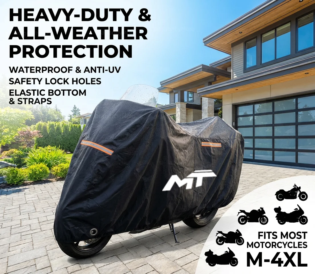 

Водонепроницаемые чехлы для мотоциклов CFMOTO 450MT, 650MT, 700MT, 800MT, 450, 700, 800 MT 190T: защита от пыли, дождя, снега и УФ-излучения