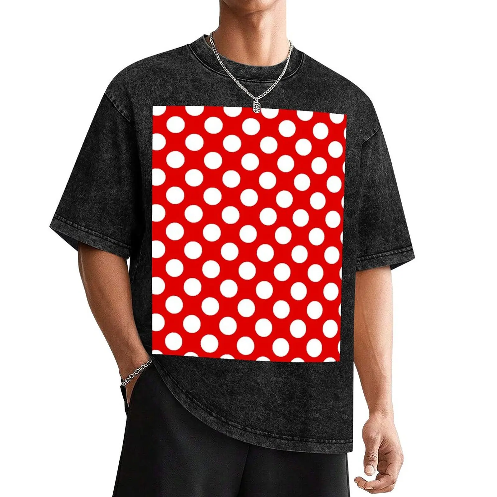 

Red & White Polka Dots by Orikall T-Shirt oversized funny costumes summer 2025 fitted t shirts for men