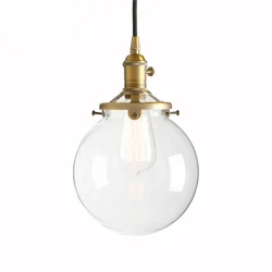 Phansthy Vintage Glass Globe Pendant Lights Rose Gold Pendant Ceiling Lamps Modern Hanglamp Luminaire Loft Dining Lights Fixture