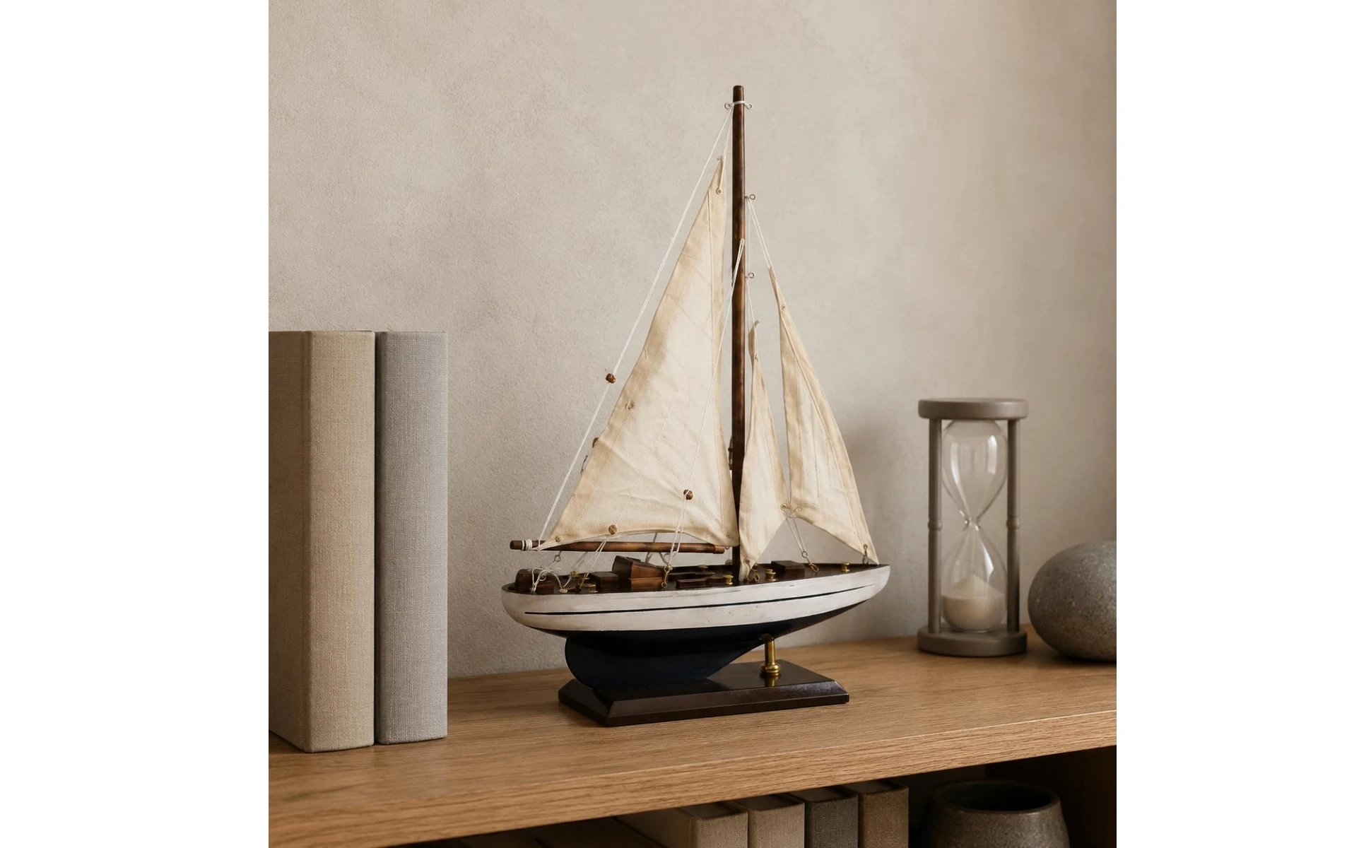 Decorative Sailboat Model Retro Look Sailboat Decor Nautical Boat Sculpture Coastal Theme Nautical Boat Decor Beach Themed