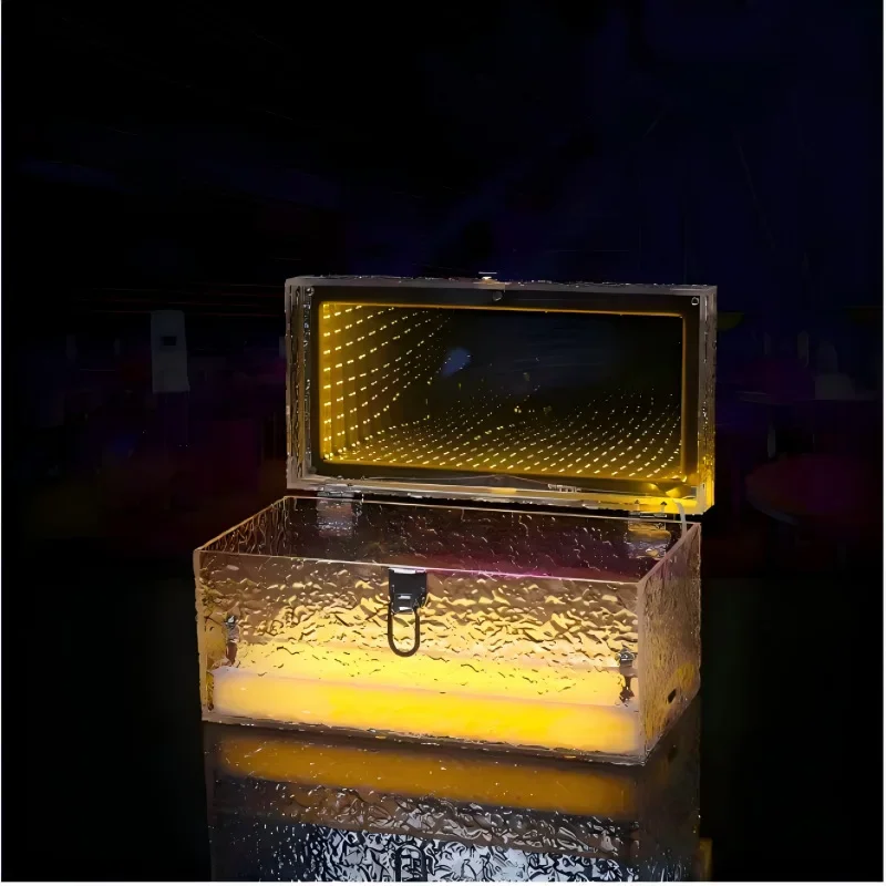 Bar KTV luminous wine box explosion frozen acrylic champagne display stand nightclub atmosphere