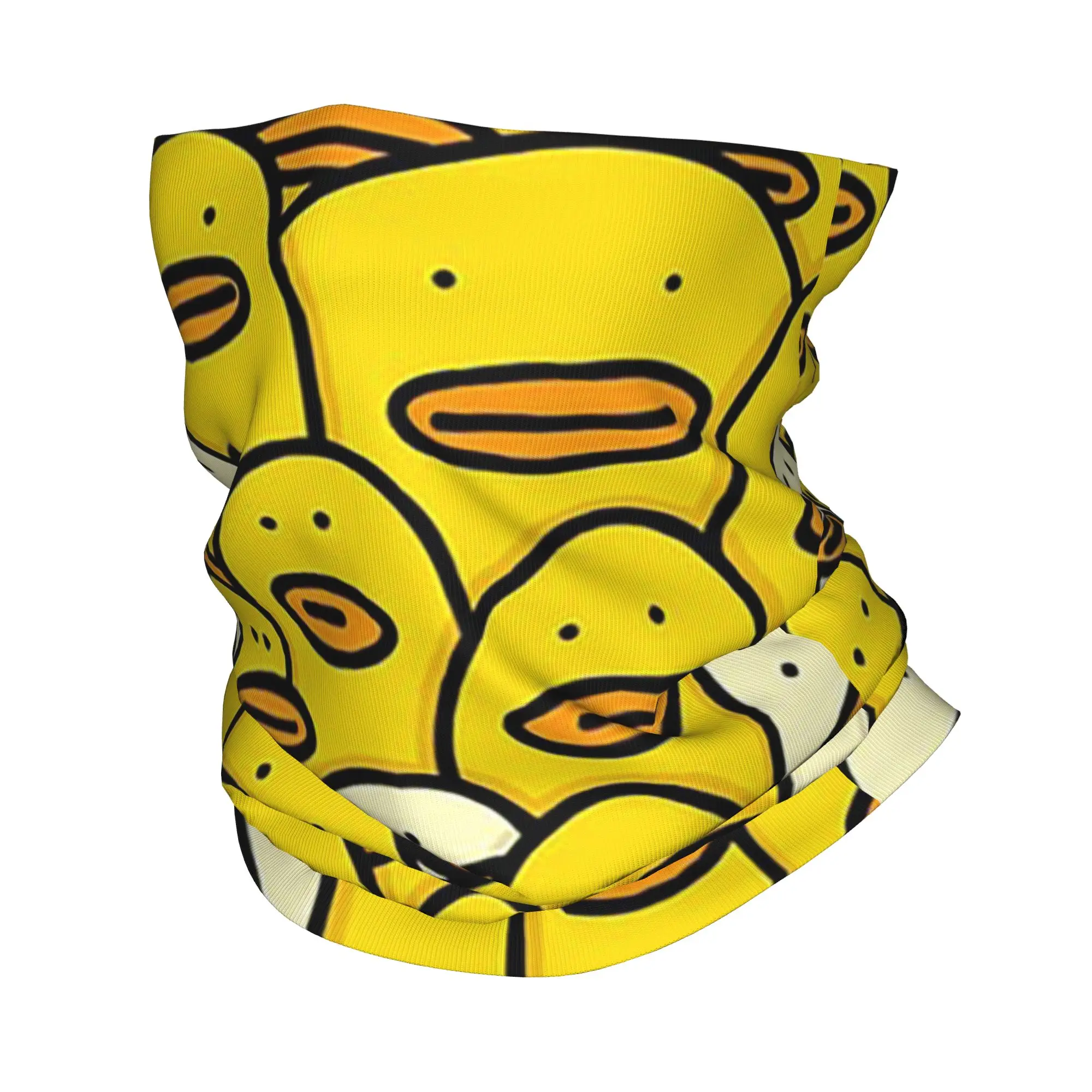 Cartoon Yellow Rubber Duck Pattern Bandana Neck Cover Printed Mask Scarf Multi-use Face Mask Cycling For Men Women Washable