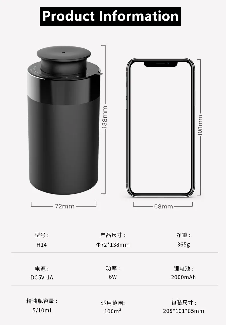 Ätherisches Öl diffusor Vernebler USB auto lufterfrischer Wasserlosen Batterie Duft luft aromatherapie diffusoren für home office