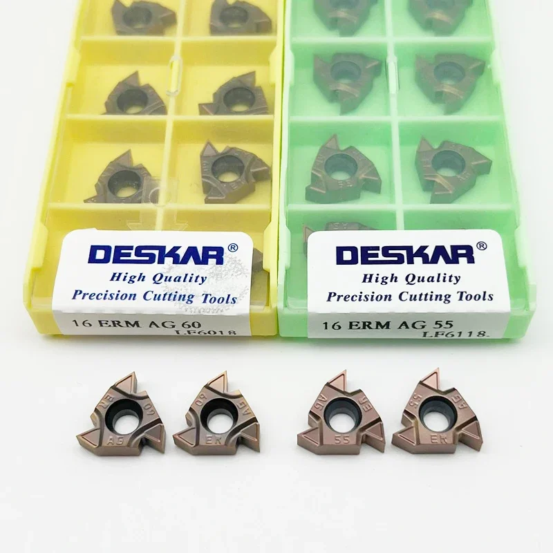 

10 шт. твердосплавных пластин для нарезания резьбы 16IRM 16ERM AG60 AG55 1.0ISO 1.5ISO 2.0ISO 2.5ISO 3.0ISO 11W 14W для нержавеющей стали