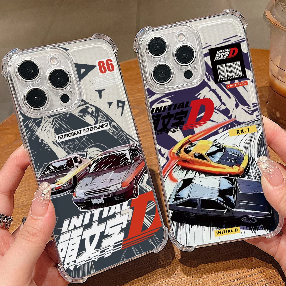 Anime Initials D Phone Case for Samsung Galaxy A73 A56 A55 A54 A52 A50 A26 A17 A16 A15 A07 A06 A05 4G 5G Anti Drop Cover