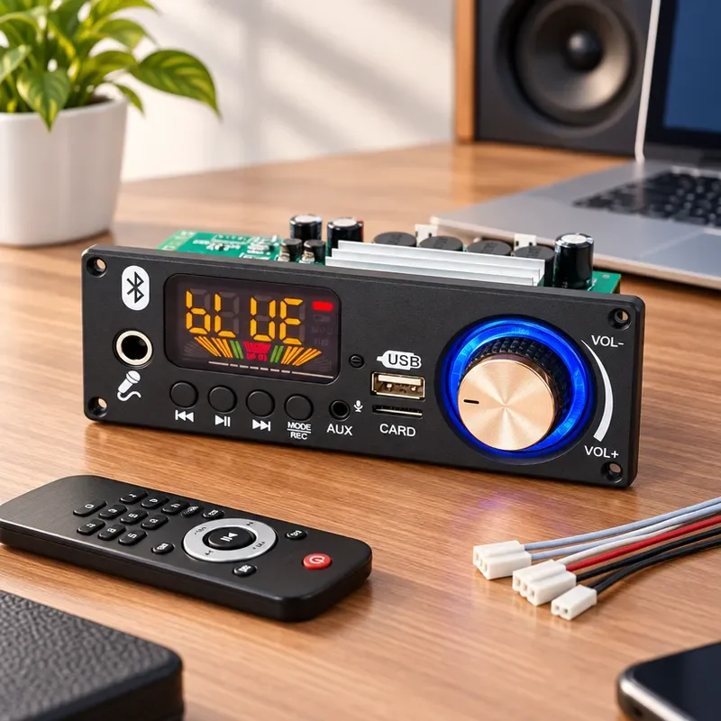 For 2x80W Power Amplifier Board with Bluetooth MP3 Decoder Module for Car Audio System Wireless Music Receiver