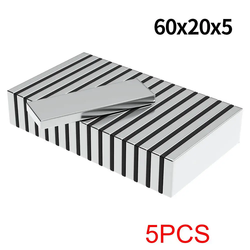 Supersterke Neodymium magneet N35 NdfeB Permanente magnetische imanes Blok Krachtige magneten Koelkast 60x10x3 60x10x5mm
