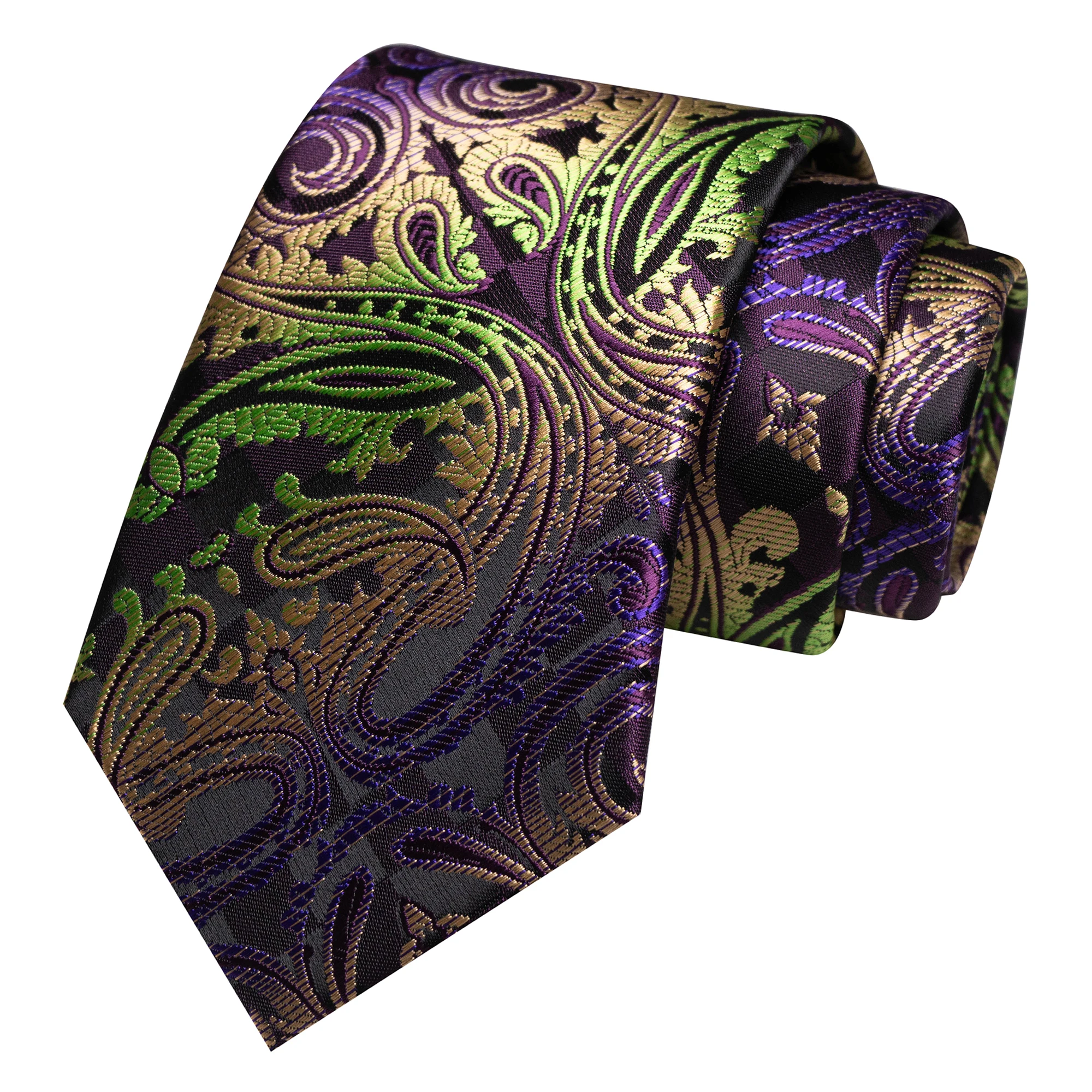 Luxury 8CM Mens Ties Plaid Paisley Classic Business Necktie Jacquard Woven Ties For Men Groom Wedding Party Neckwear Accessories