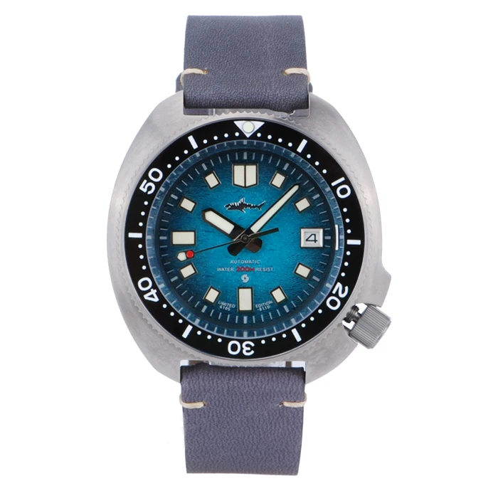 

HEIMDALLR Men Automatic Watch Turtle Titanium Mechanical Wristwatch Dive 200M Waterproof C3 Luminous Sapphire Ceramic Bezel NH35