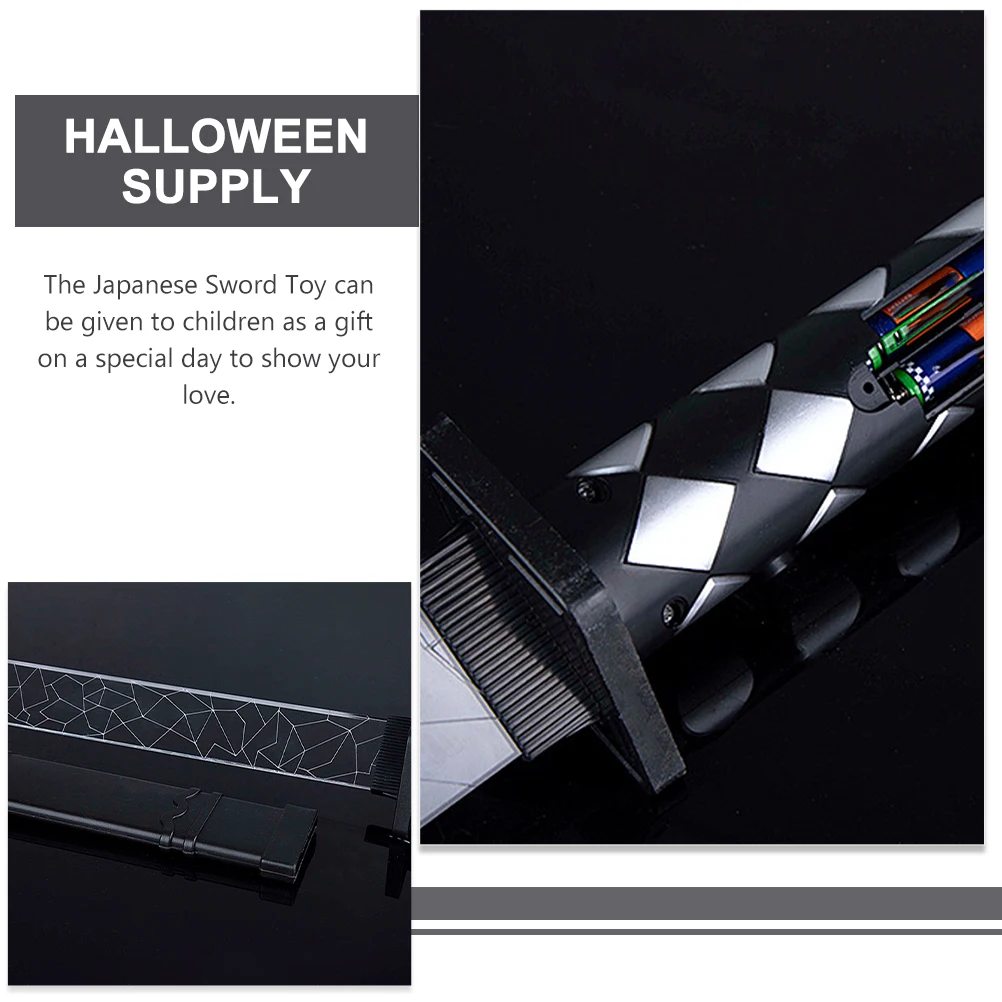 

Glowing 7 Colors Crack Pattern Long Blade Sheath Fun Halloween Decorative Prop Kids Play Performance jardin