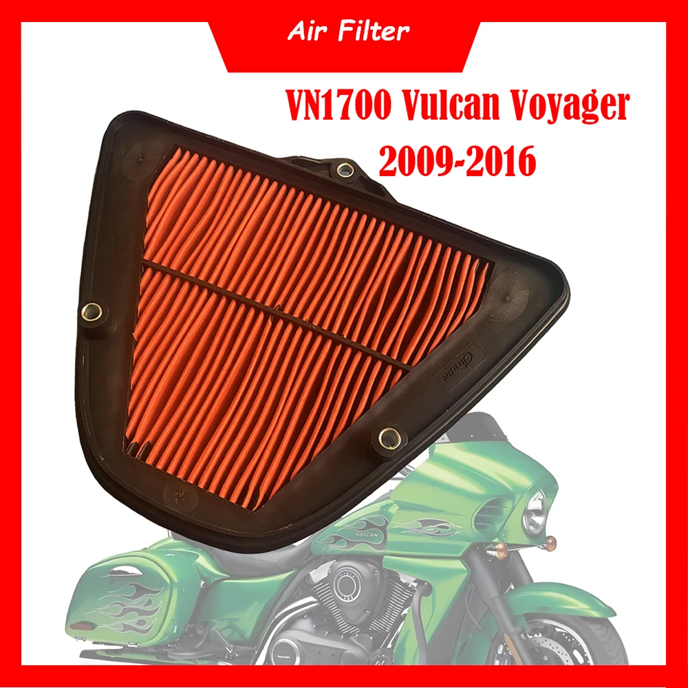

Motorcycle Engine Air Filter Cleaner Air Intake Filter Element For Kawasaki VN1700 Vulcan 1700 Voyager ABS 2009-2016