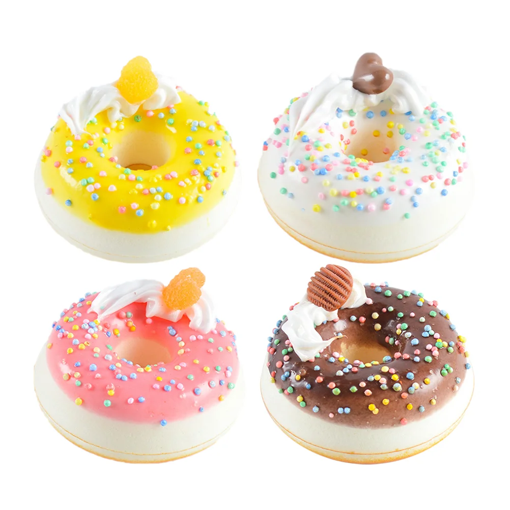 4 Pcs Simulation Donut Artificial Cakes Donuts Wedding Models Party Table Decors Pu Desserts Fake Lifelike