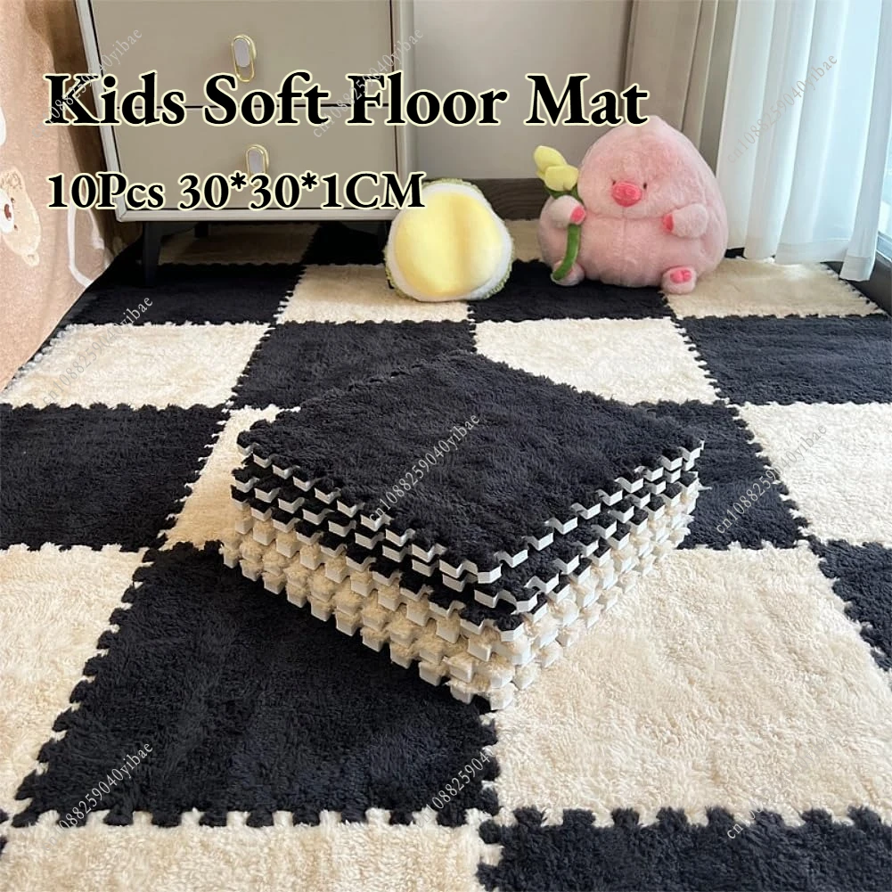 10Pcs Soft Floor Mat for Kids Interlocking Puzzle Mat EVA Foam Children's Carpet Baby Crawling Play Mat Baby Toys Pad 30*30*1CM