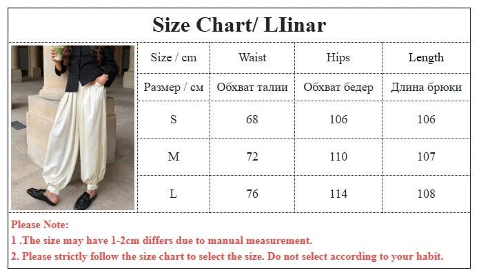 LIinar 2026 Spring Summmer Pant Women Stylish Versatile High-waisted Harem Pants Lightweight Flowing Loose-fitting Pant