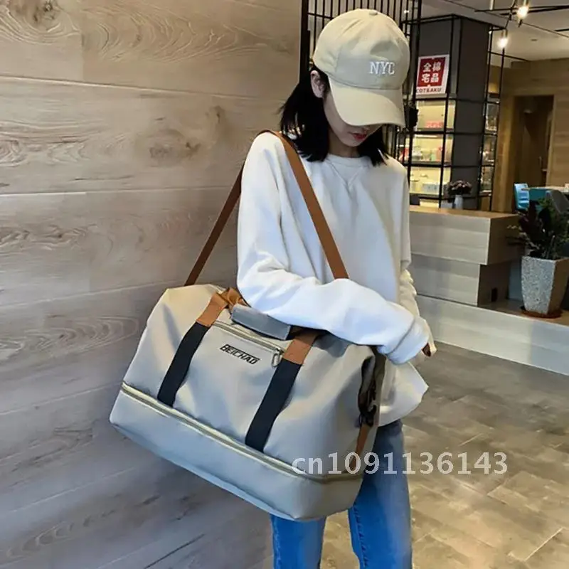 Unisex Large Capacity Travel Women Bags Tote Canvas Travel Bag Bag Duffle Shoulder Handbag Men Sports Waterproof Foldable Travel