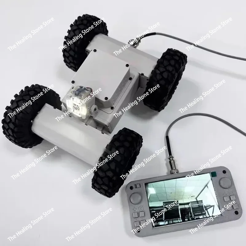 

Pipeline robot, threading robot, ceiling, wire control, wired transmission, remote control car, picture transmission