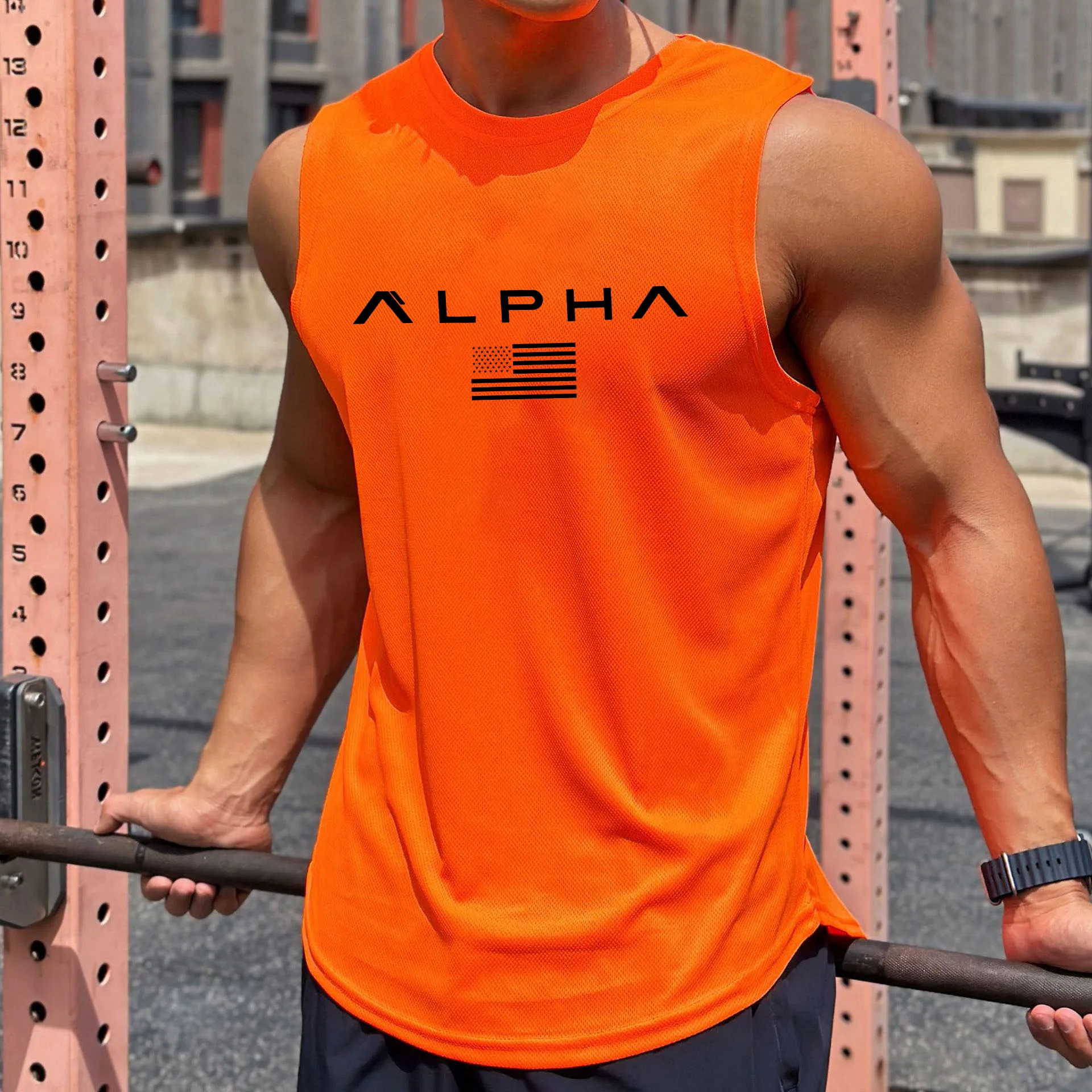 ALPHA 3D Printed Summer Breathable Quick Drying Sleeveless Beach Top 2026 Hot Selling Men's Casual Fashion Vacation Vest