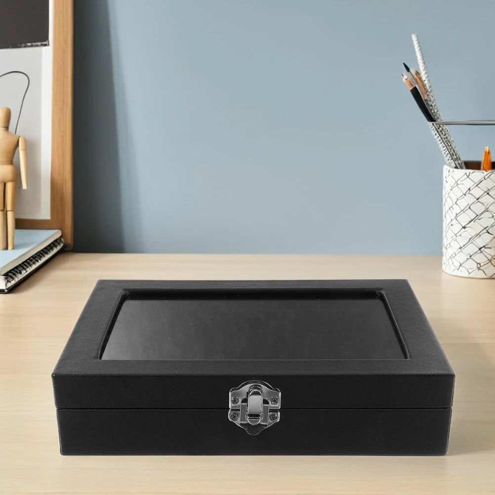 

Medal Storage Box Badge Holder Pin Display Case Jewelry Organizer Transparent Dustproof Brooch Stand