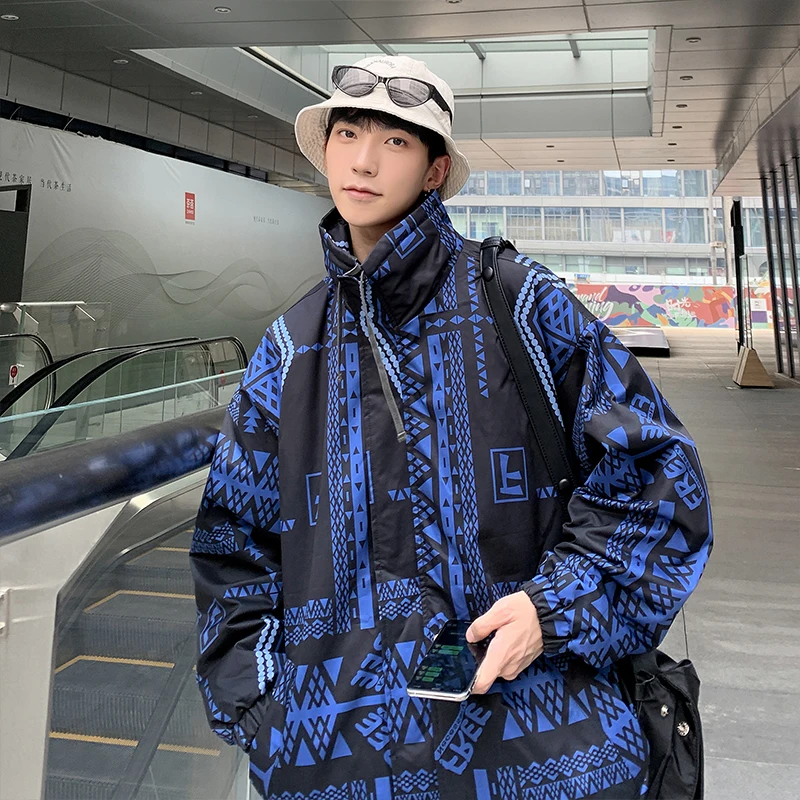 

Зимняя новинка 2026: Мужская модная куртка из тонкого хлопка в стиле хип-хоп, теплая, приталенная, на молнии, для повседневной носки