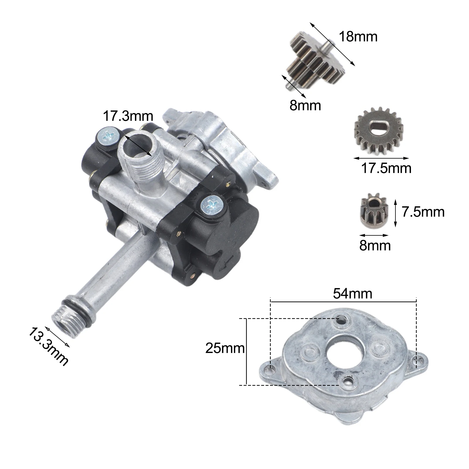 Car Washing Pump High Pressure Cleaner 9-Tooth Motor Suitable Metal Material High Performance 12V 16.8V 21V Compatibility