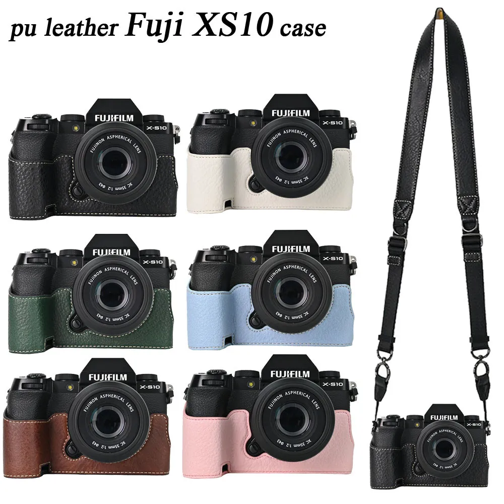 Pu Leather Camera Case Half Case Body For Fujifilm XS10