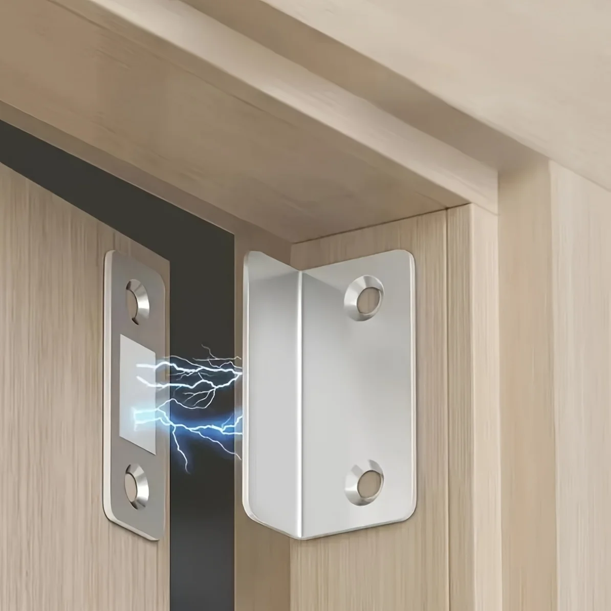 2er-Set ultradünne magnetische Verschlüsse, selbstklebende Schubladenmagnete für Schranktüren, Küche, Kleiderschrank, Magnetstreifen, Aufkleber, Schrauben