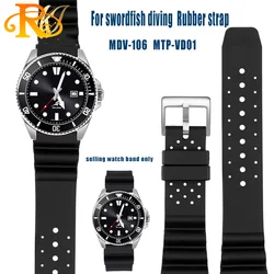 20mm 22mm Rubber Strap For Casio MDV-106 107 Diver Scuba SLA019J1 Watch Strap 2784 Silicone Watchband Seiko Universal Bezel band